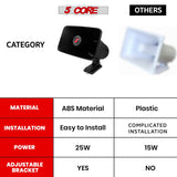 5Core Indoor Outdoor PA Horn Speaker 8 x 5 Inch Loud PA System 8 Ohm 65W Loud Siren Audio
