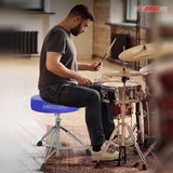 5Core Drum Throne Padded Adjustable Guitar Stool Drummer Seat for Adults & Kids BLUE