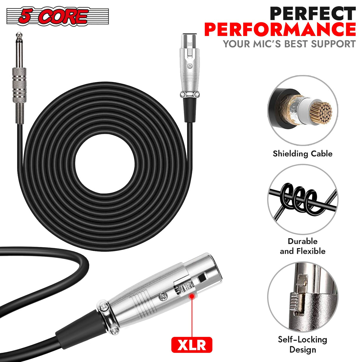 5Core XLR Microphone Dynamic Mic Karaoke Singing Studio Microfono Handheld Mics