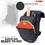 5Core Drum Throne Adjustable Guitar Stool Padded Seat + Drum Practice Pad Snare Drumming Stand