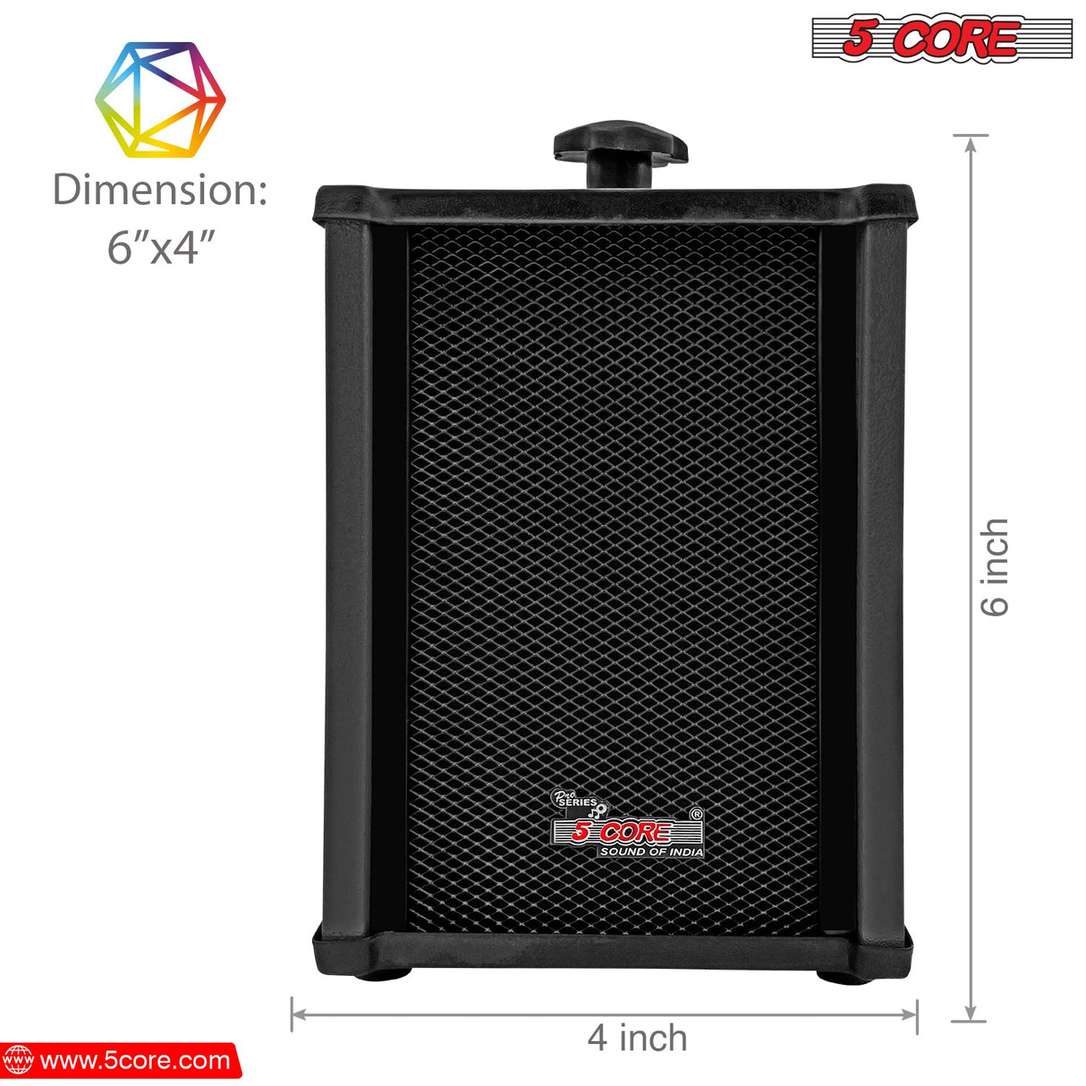 5Core Outdoor Speakers Stereo In Wall 100W Peak Passive Home Audio System