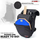 5Core Drum Throne Adjustable Guitar Stool Padded Seat + Drum Practice Pad Snare Drumming Stand
