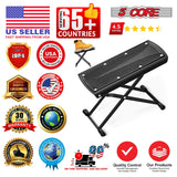 5Core Guitar Foot Stool Height Adjustable Folding Leg Rest Classical Footrest