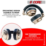 5 CORE Bluetooth Headphones Over Ear Noise Cancelling Headset Stereo Headphone with Padded Ear Cups + Adjustable Headband HEADPHONE 13 G