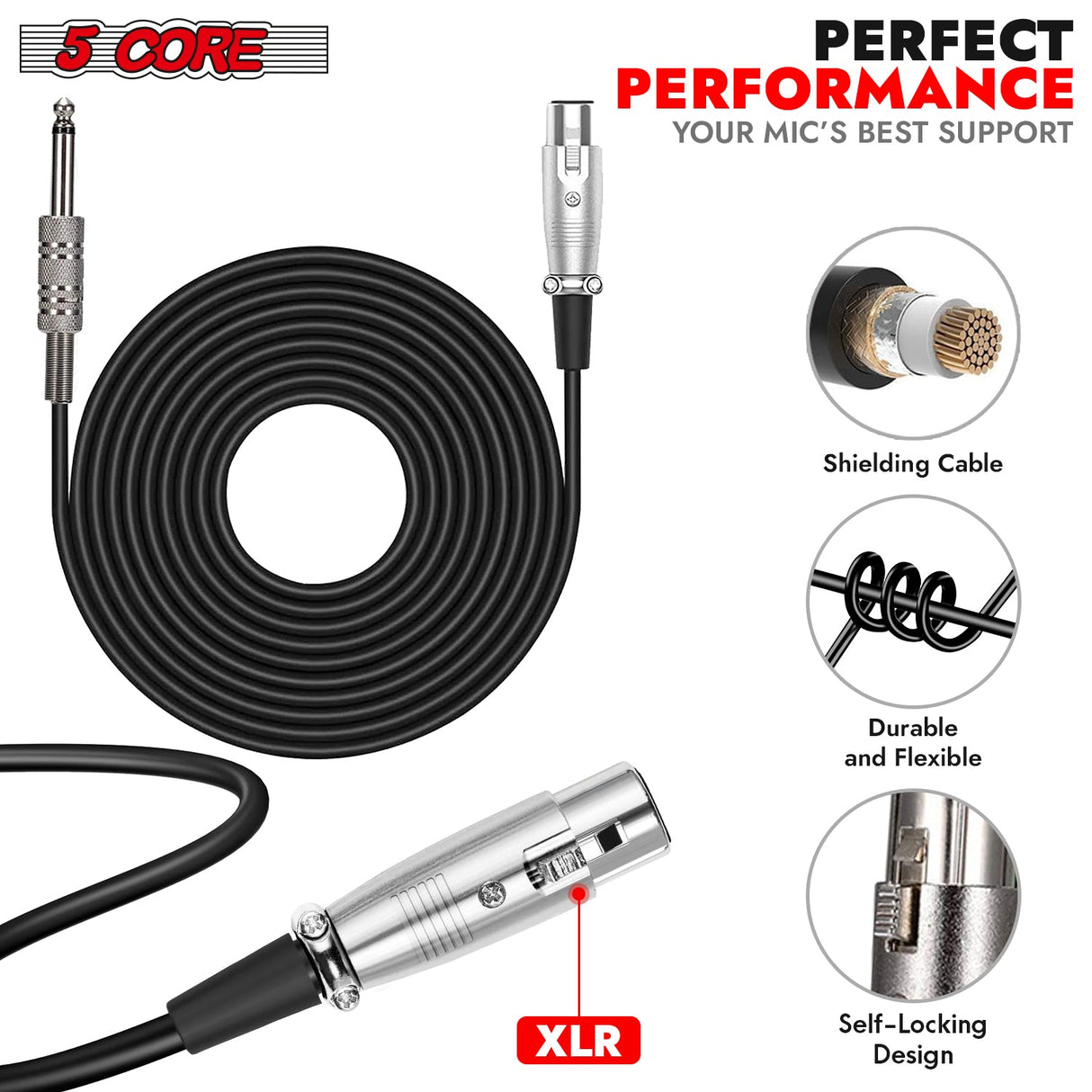 5Core XLR Microphone Dynamic Mic Karaoke Singing Studio Microfono Handheld Mics