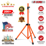 5 Core Speaker Stand Adjustable Tripod PA Speakers Holder 35mm Pole Mount
