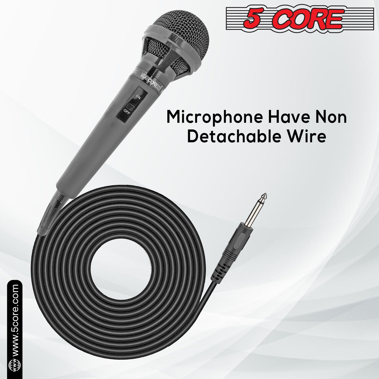5Core XLR Microphone Dynamic Mic Karaoke Singing Studio Mics Handheld Microfono