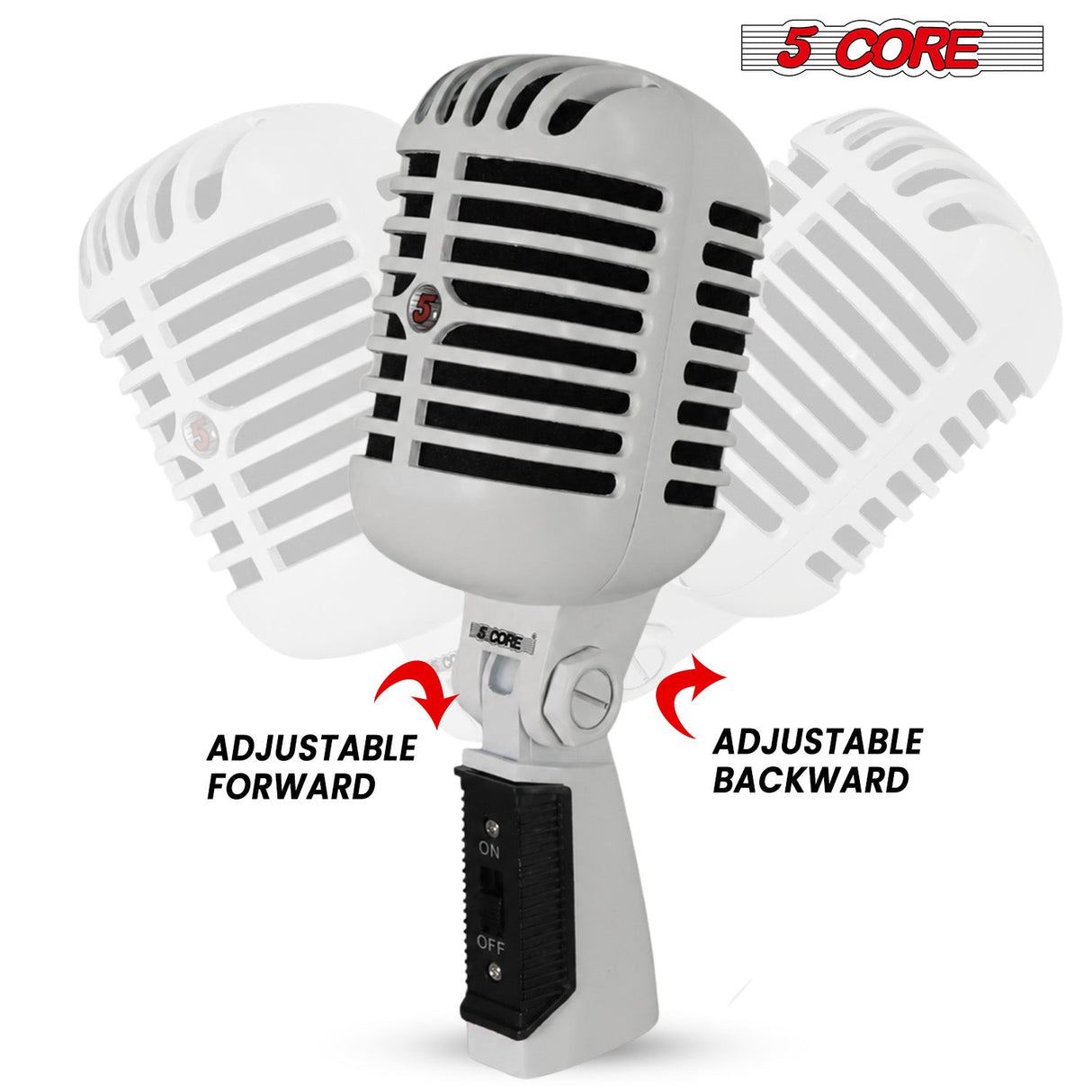 5Core Speaker Stand 2Pcs Heavy Duty Adjustable 61" DJ PA Stands 35mm w Wheels