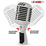 5Core Speaker Stand 2Pcs Heavy Duty Adjustable 61" DJ PA Stands 35mm w Wheels