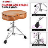 5Core Drum Throne Padded Guitar Stool Saddle Drummer Seat for Adults & Kids BROWN