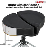 5Core Drum Throne Sponge Padded Guitar Stool Drummer Seat for Adults & Kids