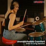 5 Core Drum Throne 3" Thick Padded Memory Foam Comfortable Drummer Stool 330Lb Capacity Adjustable