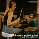 5 Core Drum Throne 3" Thick Padded Memory Foam Comfortable Drummer Stool 330Lb Capacity Adjustable