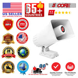 5 Core PA Speaker 6 x 4" 50W Bull Horn Loud Audio Outdoor Speakers System 8Ohm ReflexÂ Megaphone