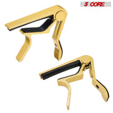 5 Core Capo Acoustic Electric Guitar 6 String Kapo 2 Pair Quick And Easy Adjustment Classic Clip For Banjo Mandolin