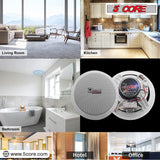 5Core Ceiling Speaker 6.5 Inch In Wall 2 Way Home Audio Mount 60W Sound System