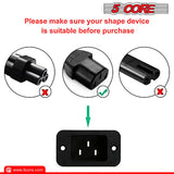 5Core AC Power Extension Cord 10Ft 3 Prong Adapter 16AWG/2C 125V 13A US Male to Female