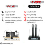 5Core Wireless Microphones w 1 Headset 1 Collar Mic + Receiver Microfono Inalambrico
