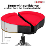 5Core Drum Throne Sponge Padded Guitar Stool Drummer Seat for Adults & Kids
