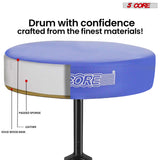 5 Core Drum Throne 3" Thick Padded Memory Foam Comfortable Drummer Stool 330Lb Capacity Adjustable