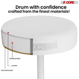 5 Core Drum Throne 3" Thick Padded Memory Foam Comfortable Drummer Stool 330Lb Capacity Adjustable