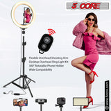 5 Core 12" Selfie LED Circle Light with 67" Adjustable Tripod Stand & Phone Holder