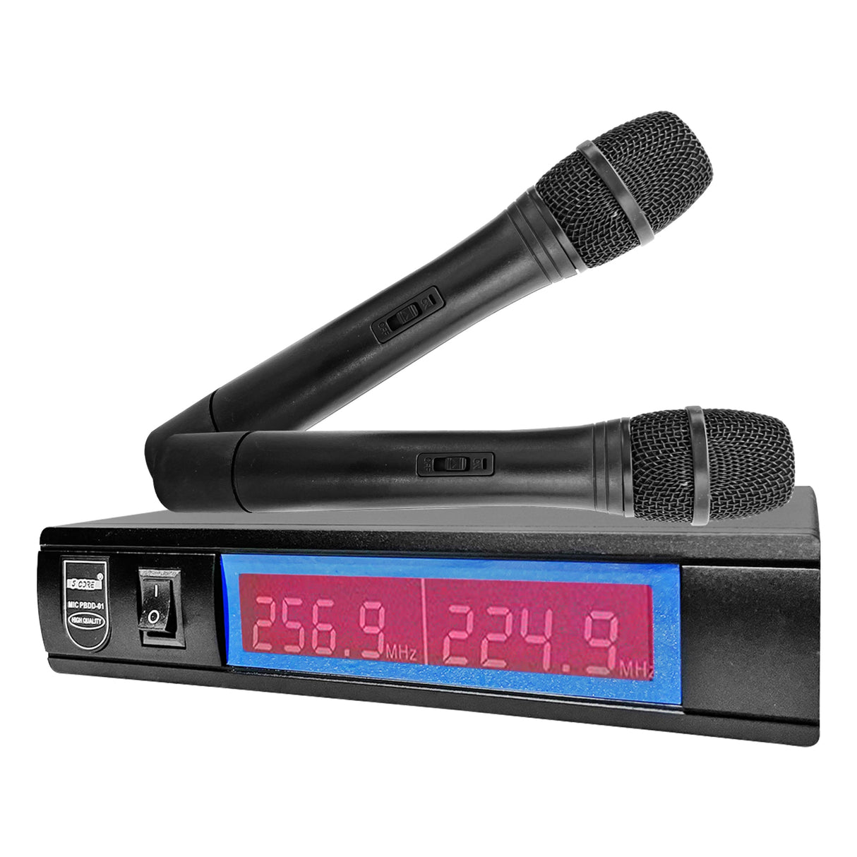 5Core Wireless Microphone VHF Fixed Dual Frequency Microfono Inalambrico 100FT Range