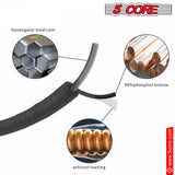 5Core Acoustic Guitar Strings 0.010-0.047 Steel Gauge Heavy Duty w Bright Tone For 6 String Guitars