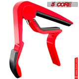 5Core Capo Acoustic Electric Guitar 6 String Kapo Clip For Banjo Mandolin Ukulele RED
