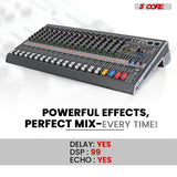 5Core Audio Mixer 16 Channel DJ Mixing Board Bluetooth USB Analog Professional Mezclador De Audio