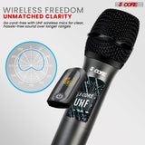 5Core Wireless Microphone Pair UHF Handheld Microfonos Inalambricos Cordless Mic RED + GRAY