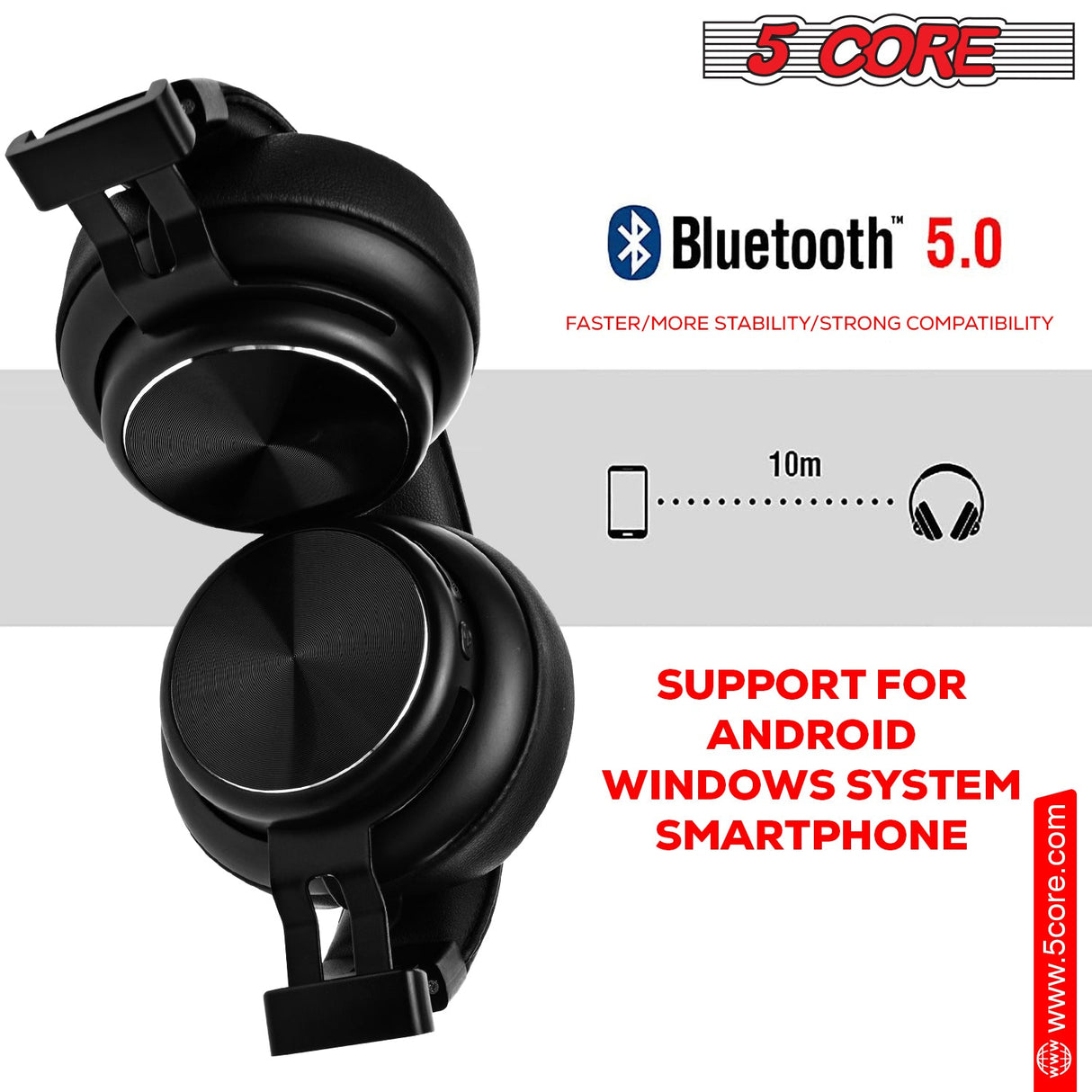 5Core Bluetooth Headphones Wireless Noise Cancelling Audifonos Inalambricos