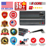 5Core Audio Mixer 16 Channel DJ Mixing Board Bluetooth USB Analog Professional Mezclador De Audio
