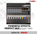 5 Core Audio Mixer 8 Channel DJ Equipment with Bluetooth USB Console Sound Board