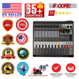 5 Core Audio Mixer 8 Channel DJ Soundboard USB Interface Bluetooth Mixing Console w 99 DSP Effect