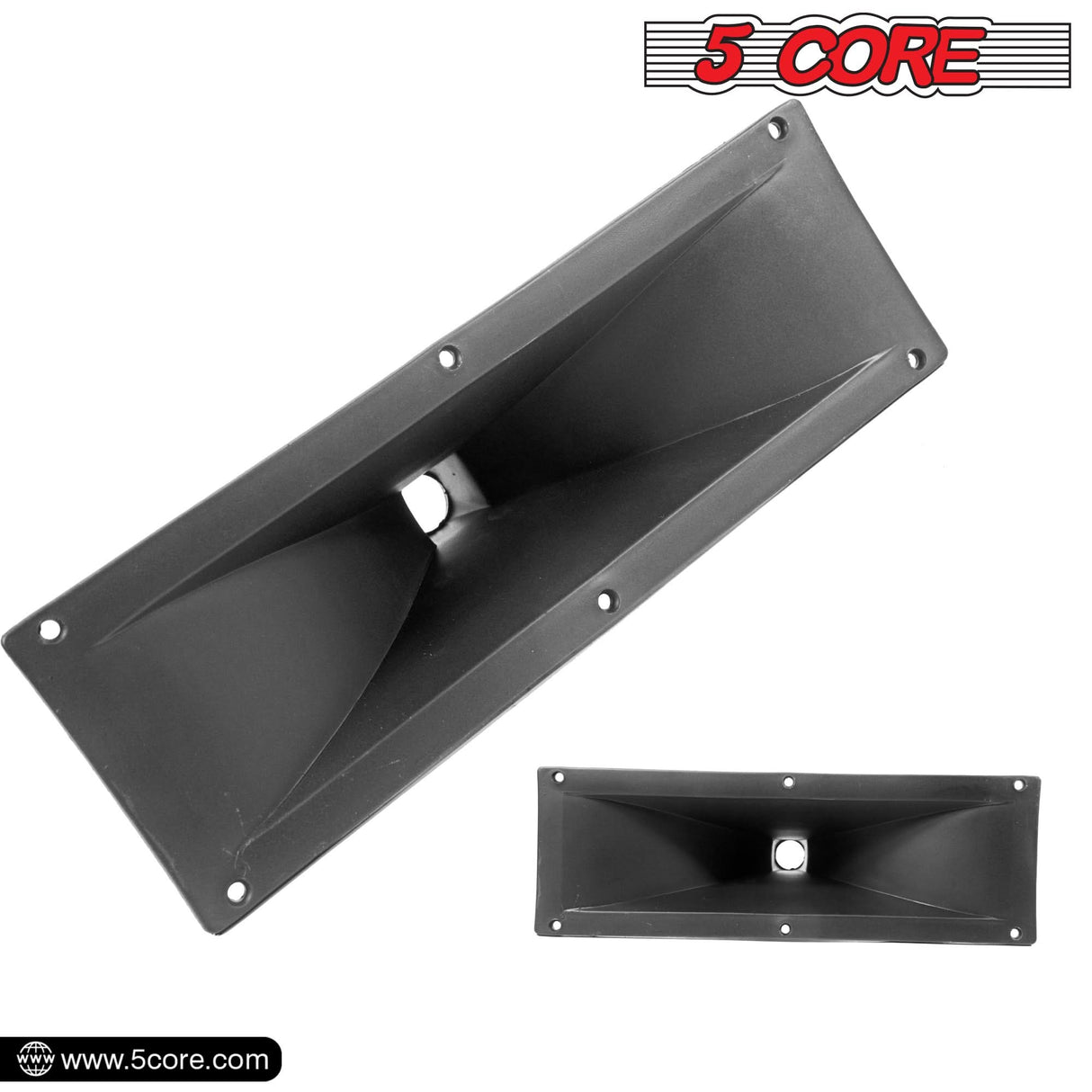 5 CORE 15x5 Rectangle 4Pcs Plastic Screw-On Horn for Assorted Speaker Cabinets 34mm Throat HISE 15X5 1PC