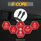 5Core AC Power Cord 10Ft 2 Prong US Male to Female Extension Adapter 16AWG/2C 125V 13A