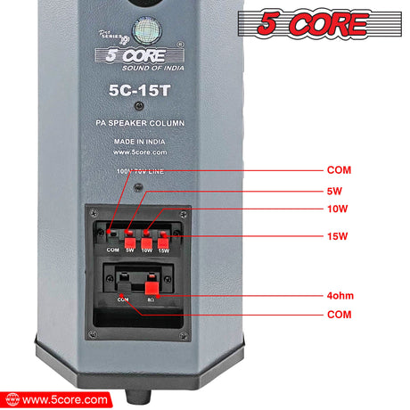 5Core Outdoor Speakers Stereo In Wall 100W Peak Passive Home Audio System