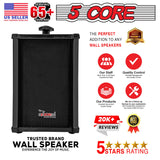 5Core Outdoor Speakers Stereo In Wall 100W Peak Passive Home Audio System