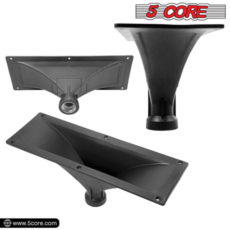 5 CORE 15x5 Rectangle Plastic Screw-On Horn for Assorted Speaker Cabinets 34mm Throat HISE 15X5 1PC