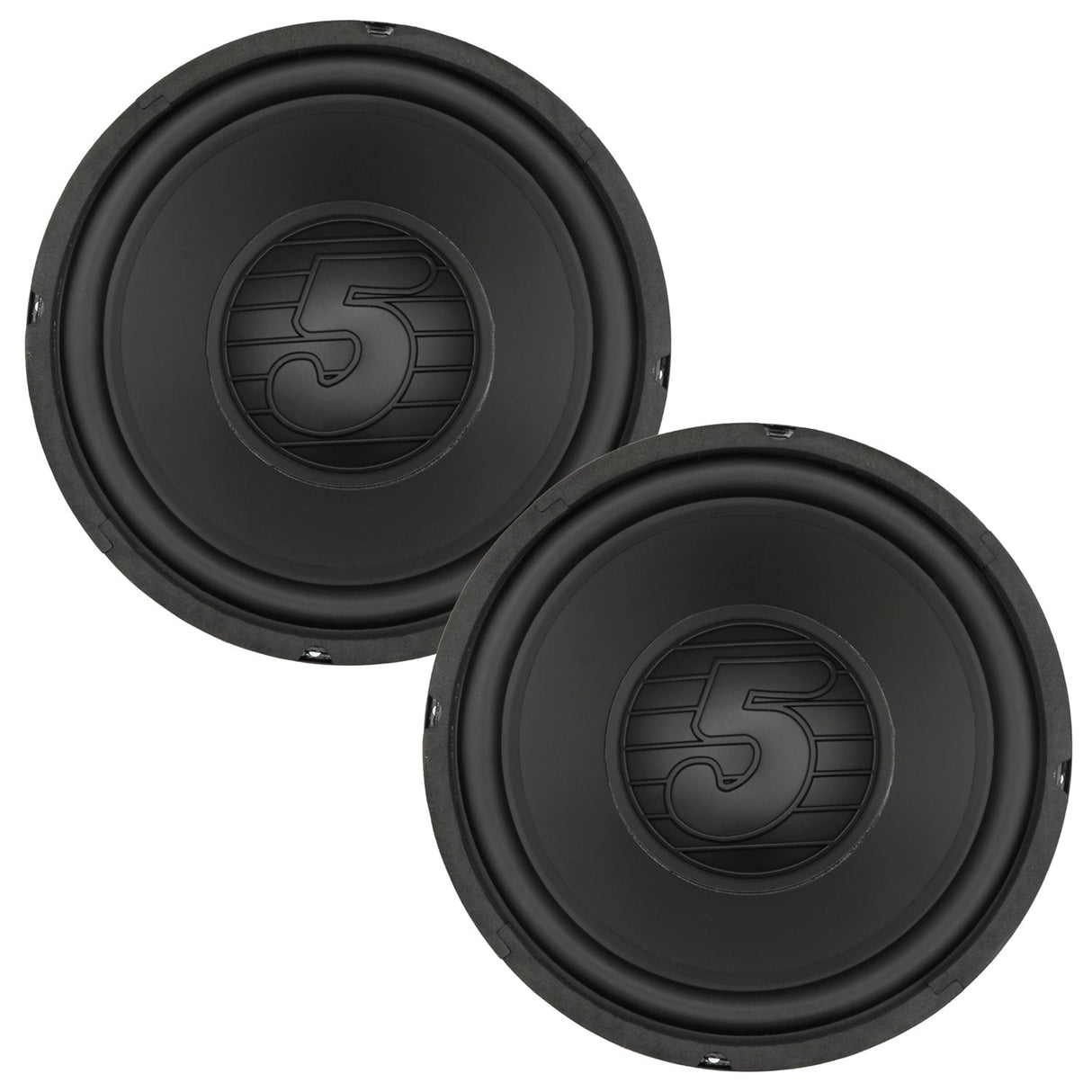 5 Core 10 Inch Woofer Pair 300W Car Subwoofer 4Ohm Replacement Deep Sub w Poly Cone
