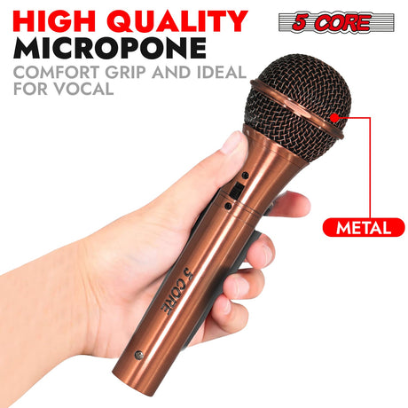 5Core XLR Microphone Dynamic Mic Karaoke Singing Studio Microfono Handheld Mics