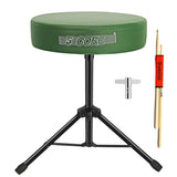 5 Core Drum Throne 3" Thick Padded Memory Foam Comfortable Drummer Stool 330Lb Capacity Adjustable