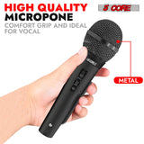5Core XLR Microphone Dynamic Mic Karaoke Singing Studio Mics Handheld Microfono