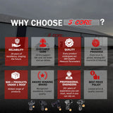 5 Core Microphone Clip Holder 2 Pieces with Screw Adapters 5/8 to 3/8 Inch