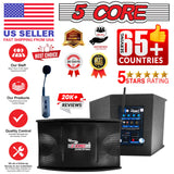 5Core 200W portable voice amplifier PA speaker system with wireless lavalier mic