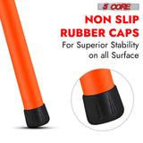 Adjustable orange DJ speaker stand by 5Core for studio monitor use