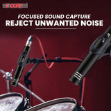 5Core Instrument Microphone Professional XLR Cardioid Pencil Stick Condenser Mic Black