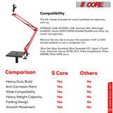 5Core Microphone Boom Arm Desk Mic Stand Adjustable Clamp Suspension Boom Stands RED