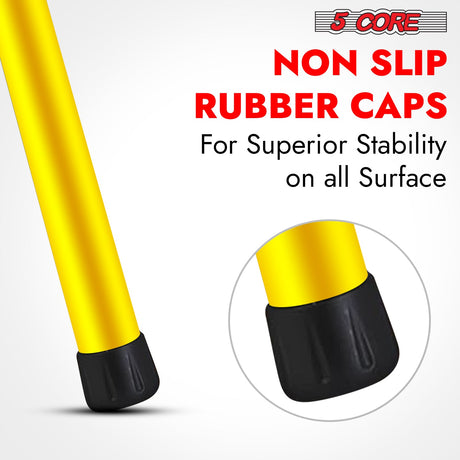 5Core Speaker Stand Tripod Tall Adjustable 72 Inch DJ Studio Monitor Stands Pole Mount Yellow